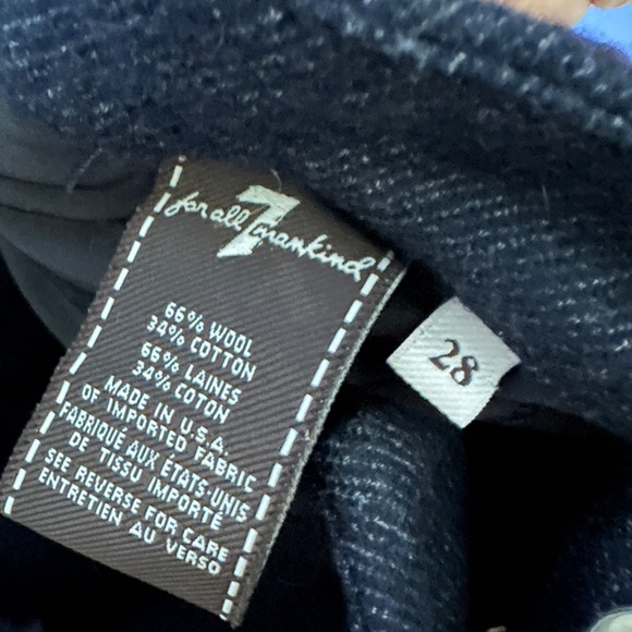 7 For All Mankind Black Capris with Zipper Accents - Picture 3 of 5